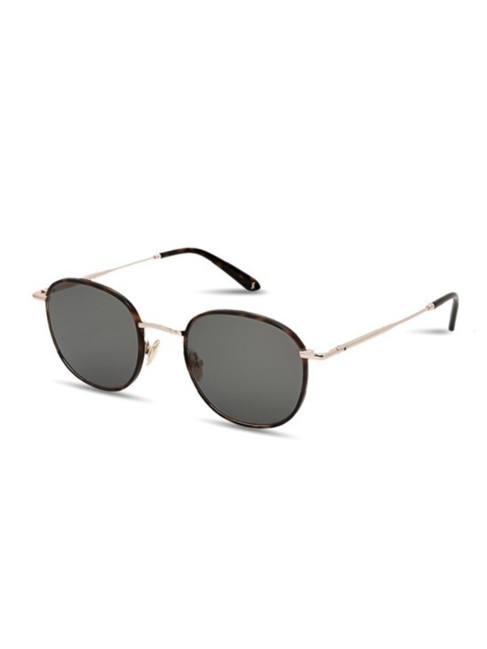 JIMMY FAIRLY Men's Round Metal Sunglasses - Tortoiseshell Frame with Dark Lenses